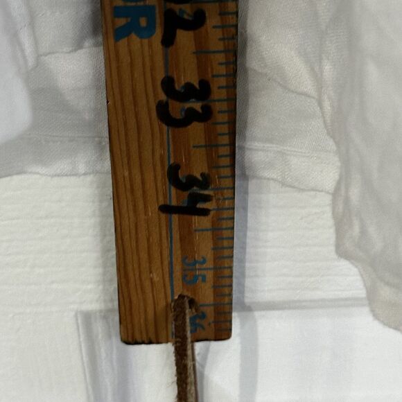 Preston And York 100% Linen Cowl Neck Blouse Size Large XL White Sleeveless - Picture 4 of 6